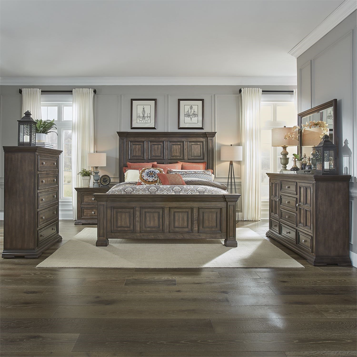 Big dresser with outlet mirror